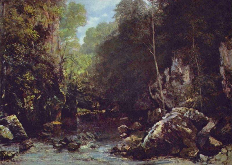 Gustave Courbet Le ruisseau noir Norge oil painting art